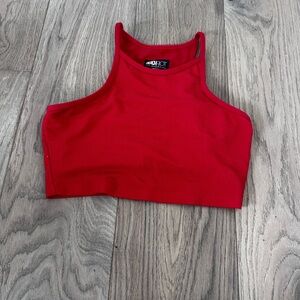 Beach Riot Red Sleeveless Crop Tank Top